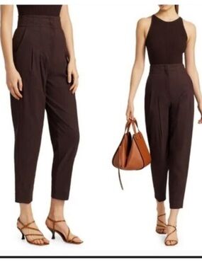 A.L.C. Brown straight leg tapered pants size 8